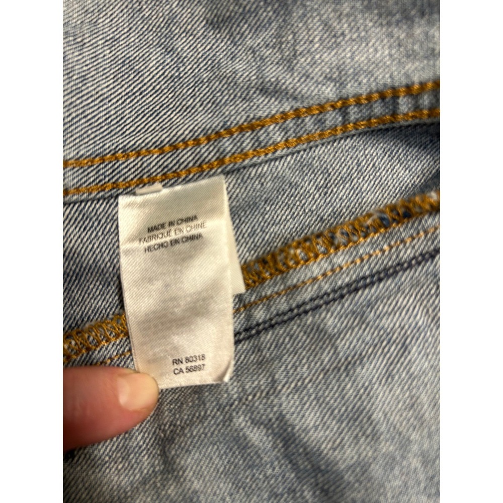 Lucky Brand City of Angels Denim Jacket Womens Small Blue Light Wash Rose Patch - Picture 7 of 13